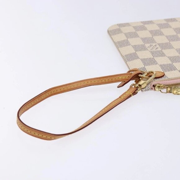 LOUIS VUITTON Damier Azur Neverfull MM Pouch LV Auth 141647 - Picture 11 of 16